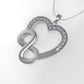 14K Pendant with 17 Diamond, "STT: Prong" heart style "Cut Chanel"