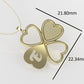 14K Gold Pendant, Style heart with letter