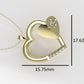 14K Pendant with 6 Diamonds, "STT: Prong" heart style, Cut: Chanel