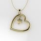 14K Gold Pendant, "Heart and Star Style"