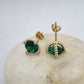 14k Gold Earrings with 2 EMERALD and 8 DIAMONDS VS1, "STT: Prong"