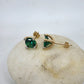 14k Gold Earrings with 2 EMERALD and 8 DIAMONDS VS1, "STT: Prong"