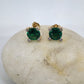 14k Gold Earrings with 2 EMERALD and 8 DIAMONDS VS1, "STT: Prong"