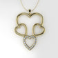 14K Pendant with 18 Diamonds 1.2mm each, "STT: Prong" Heart Style