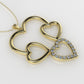 14K Pendant with 18 Diamonds 1.2mm each, "STT: Prong" Heart Style