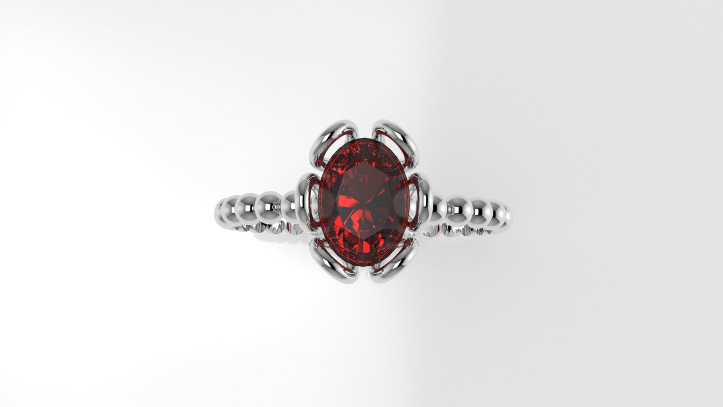 14K Gold Ring with 1 RUBY