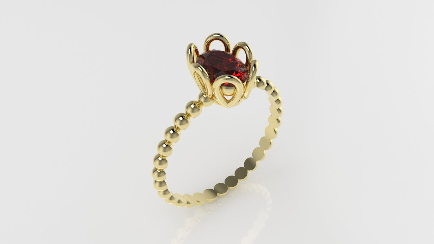 14K Gold Ring with 1 RUBY