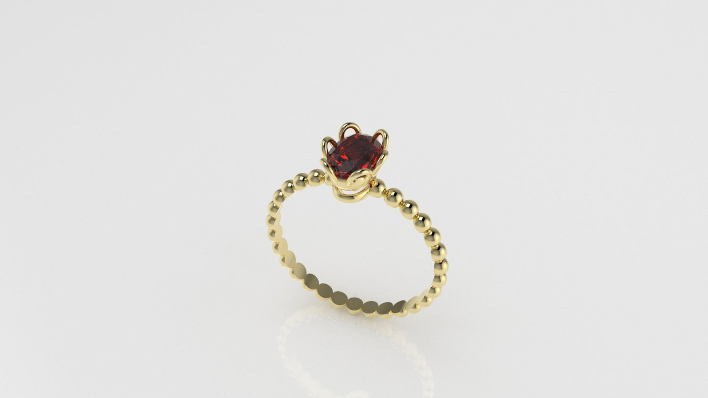 14K Gold Ring with 1 RUBY