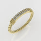 14K Gold Ring with 20 DIAMONDS, "FILIGREE", STT PRONG, Rope Style