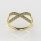 14K Gold Ring with 22 DIAMONDS VS1, "Cut Chanel" Stt: Prong "FILIGREE"