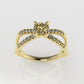 14K Gold Ring with 21 Stone, "Cut Split", "Setting Prong"