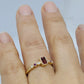 14K Tourmaline Stone & Diamond Gold Ring