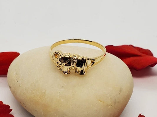 14K Elephant Designed Gold Ring