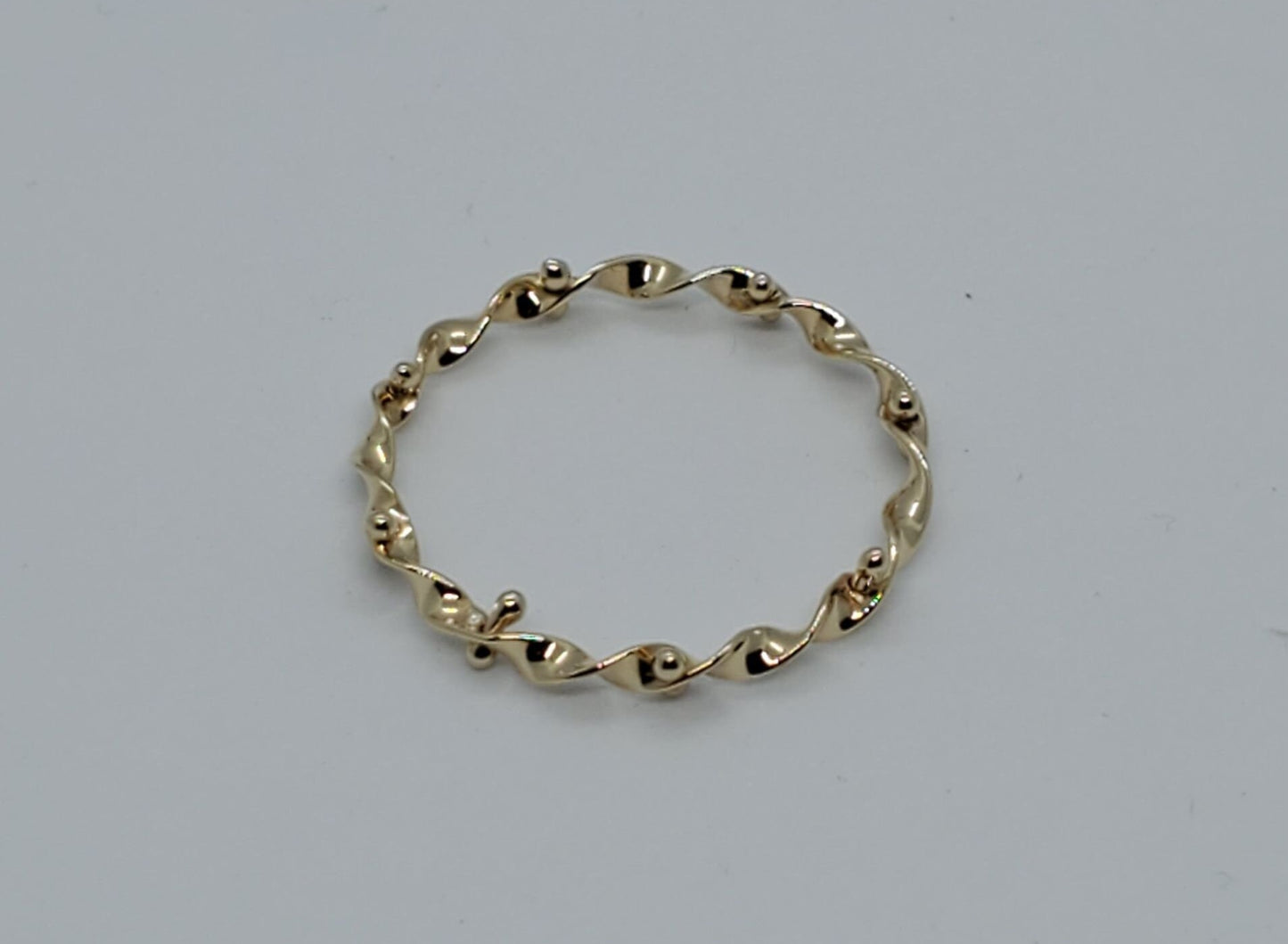 14K All Around Skinny Twist Gold Ring