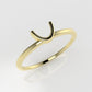 14K Gold Moon Ring