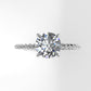 14k Solitaire Ring, 1 Diamond, Rope Style