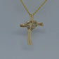 14K Diamond Heart and Cross Combination Pendant