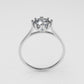 14k Solitaire Ring, 1 Diamond 6.5mm, Stt: Prong