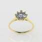 14k Solitaire Ring, 1 Diamond 6.5mm, Stt: Prong