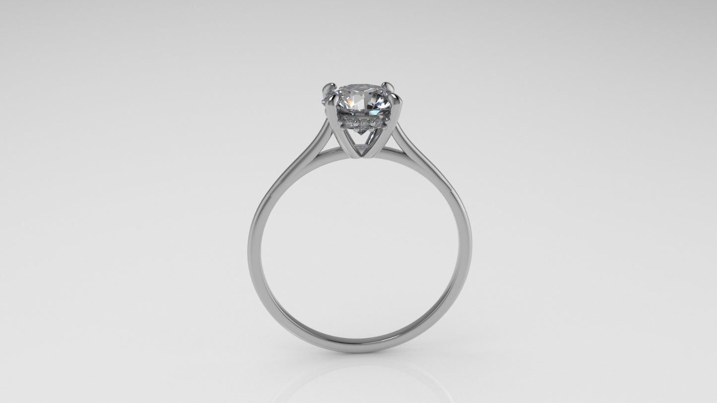 14k Solitaire Ring, Stt: Prong