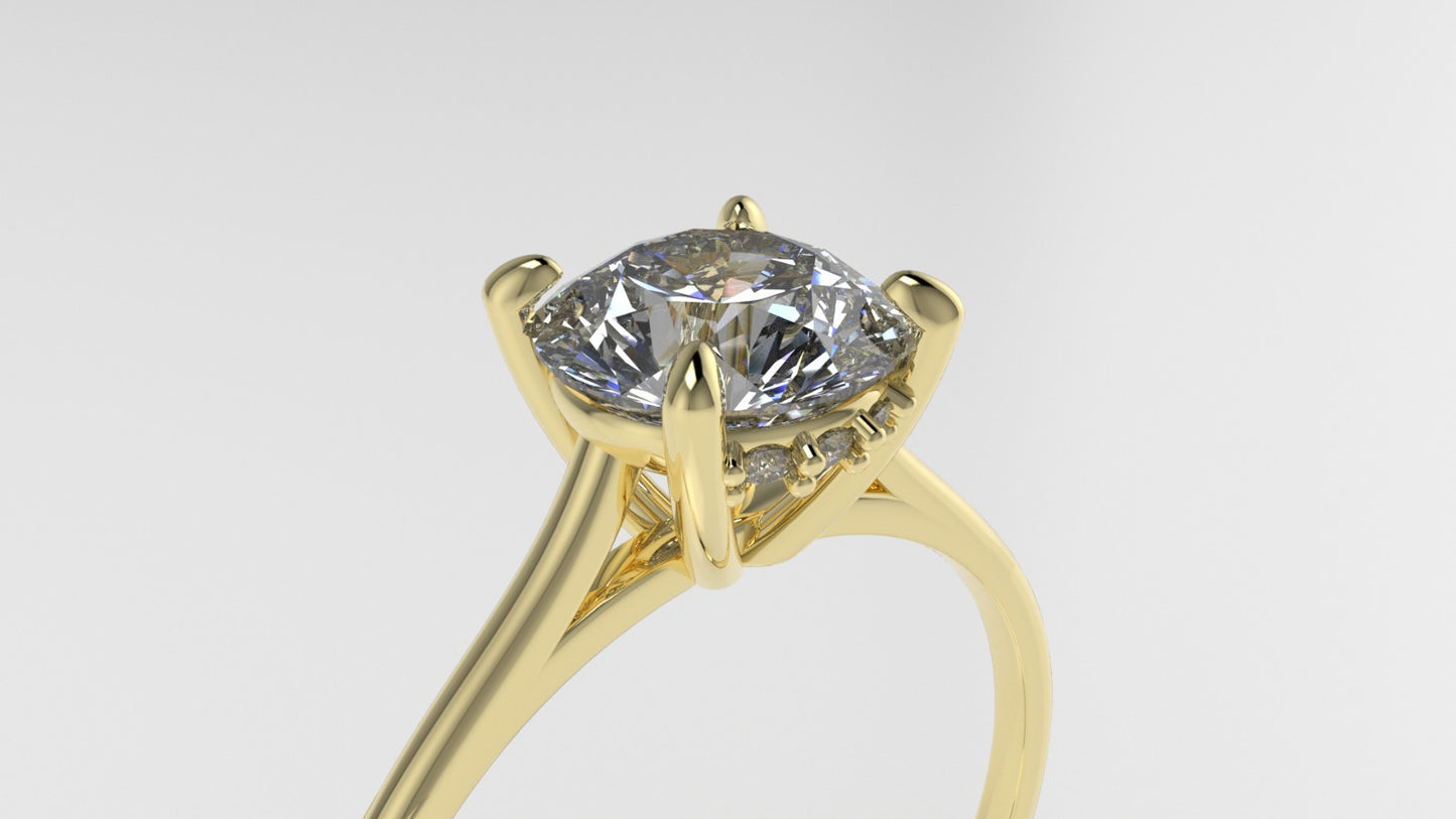 14k Solitaire Ring, Stt: Prong