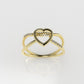 14K Gold Ring with 10 DIAMONDS VS1, STT: Prong, It is use daily, Heart Style, "MOM"