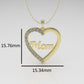 14K Pendant with 16 DIAMONDS VS1, "STT: Prong", Heart Style, MOM