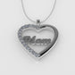 14K Pendant with 16 DIAMONDS VS1, "STT: Prong", Heart Style, MOM