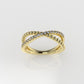 14K Gold Ring with 18 DIAMONDS VS1, Cut Split