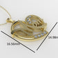 14K Gold Pendant with 8 DIAMONDS VS1, "STT: Prong", MOM, Heart Style, FILIGREE