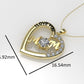 14K Pendant with 9 DIAMONDS VS1, "STT: Prong", MOM, Heart Style