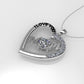 14K Pendant with 9 DIAMONDS VS1, "STT: Prong", MOM, Heart Style