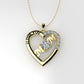 14K Pendant with 9 DIAMONDS VS1, "STT: Prong", MOM, Heart Style