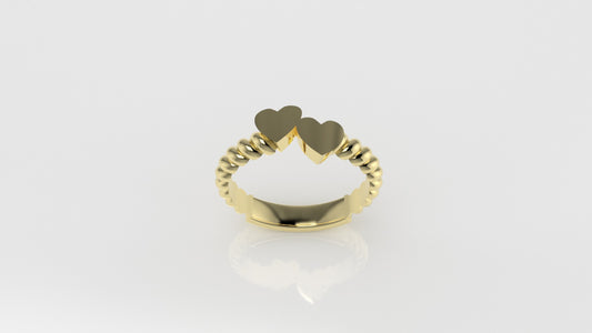 14K Band Ring, It is use daily, Hearts Style