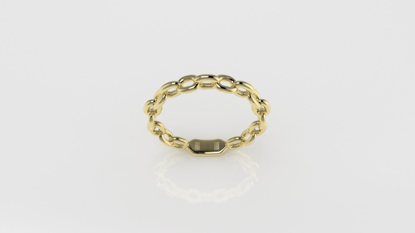 14K Gold Ring, It is use daily, Chain Style