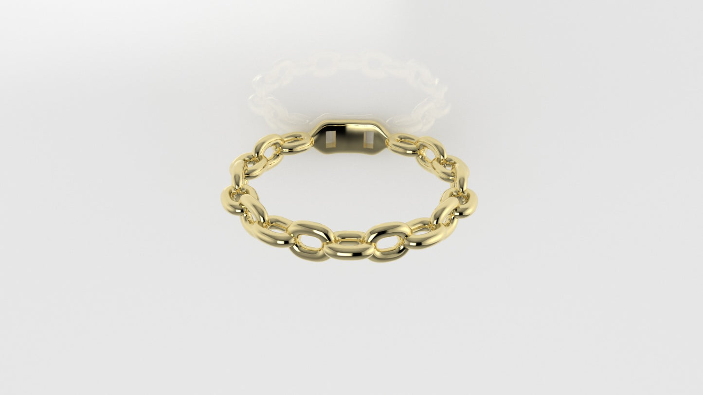 14K Gold Ring, It is use daily, Chain Style