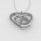 14K Pendant with 46 DIAMONDS VS1, "STT: Prong", MOM, Heart Style