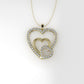 14K Pendant with 46 DIAMONDS VS1, "STT: Prong", MOM, Heart Style