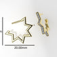 14k Gold Earrings with 36 DIAMONDS VS1, "Cut Chanel", Star Style