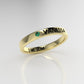 14k Ring with Custom Names "VANESSA" with 1 EMERALD