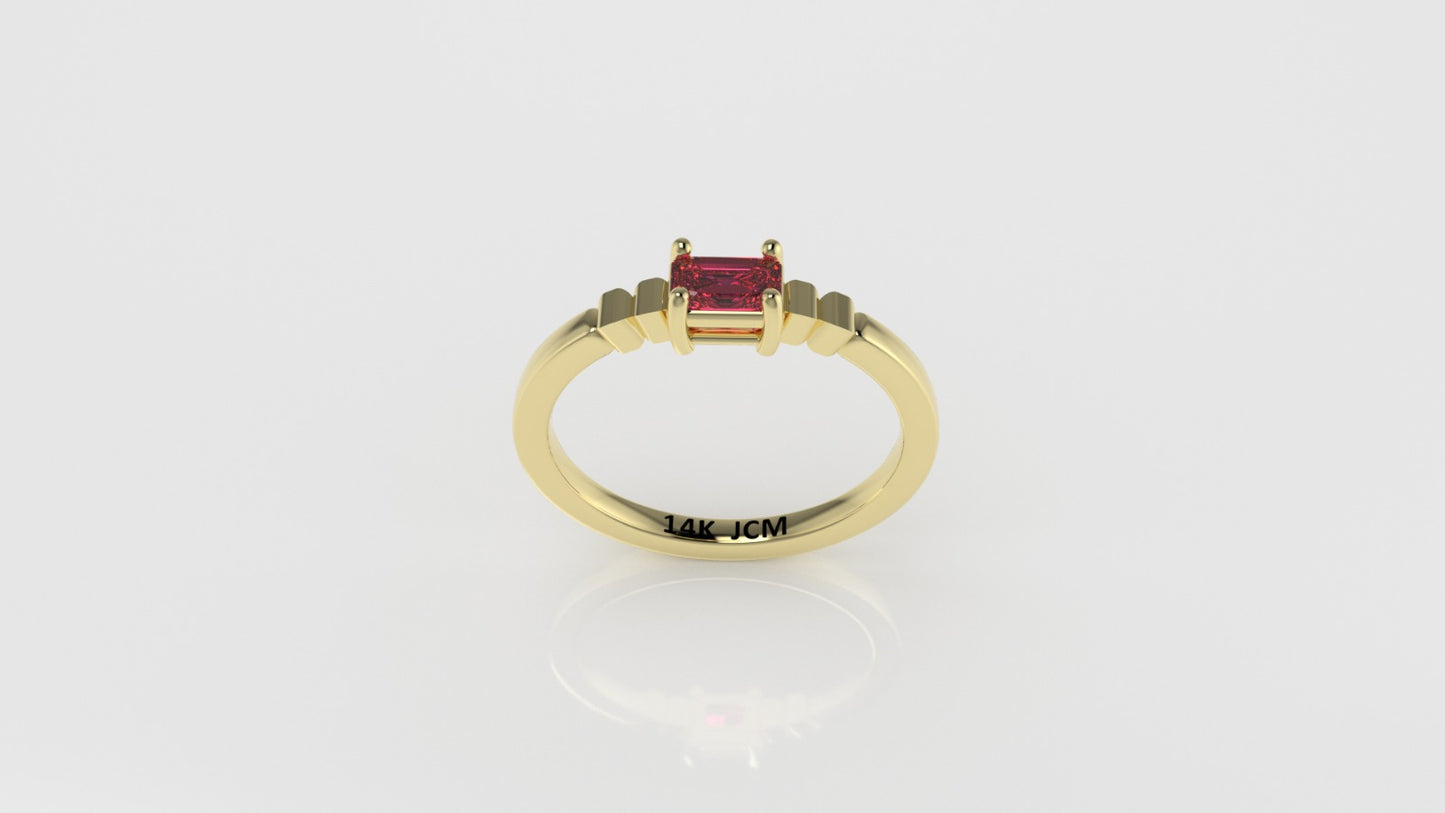 14K Gold Ring with 1 TOURMALINE, STT: Prong