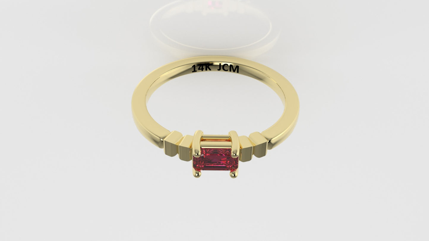 14K Gold Ring with 1 TOURMALINE, STT: Prong