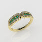 14K Gold Ring with 48 Stones, STT: Bezel and Cut Split
