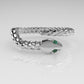 14k Ring with 2 EMERALDS, Snake Style