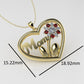 14K Pendant with 11 Stones, "STT: Prong", Heart Style