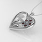 14K Pendant with 11 Stones, "STT: Prong", Heart Style