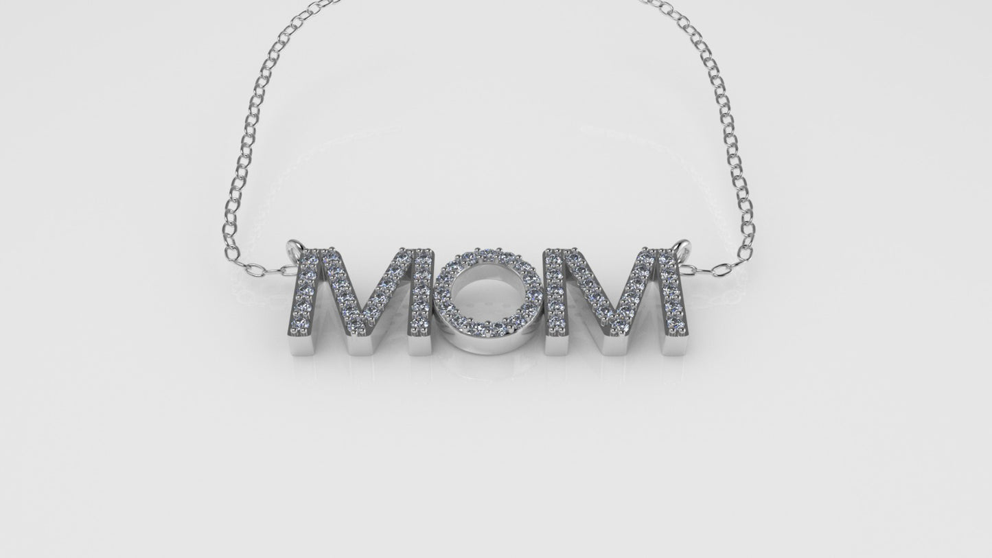 14K Pendant with 57 DIAMONDS VS1, "STT: Prong", for MOM