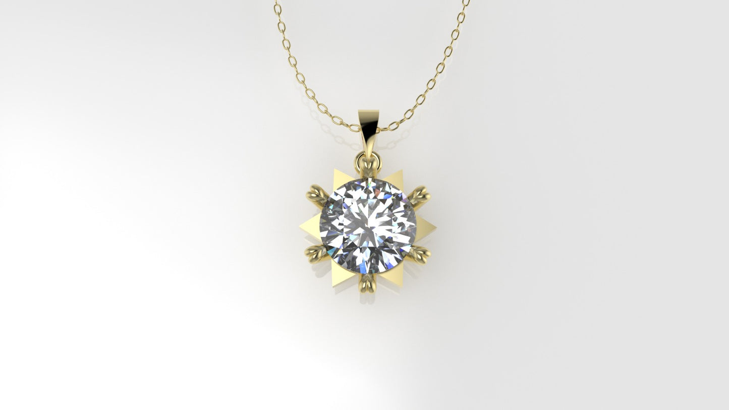 14K Pendant with 1 DIAMOND VS1, STT: PRONG