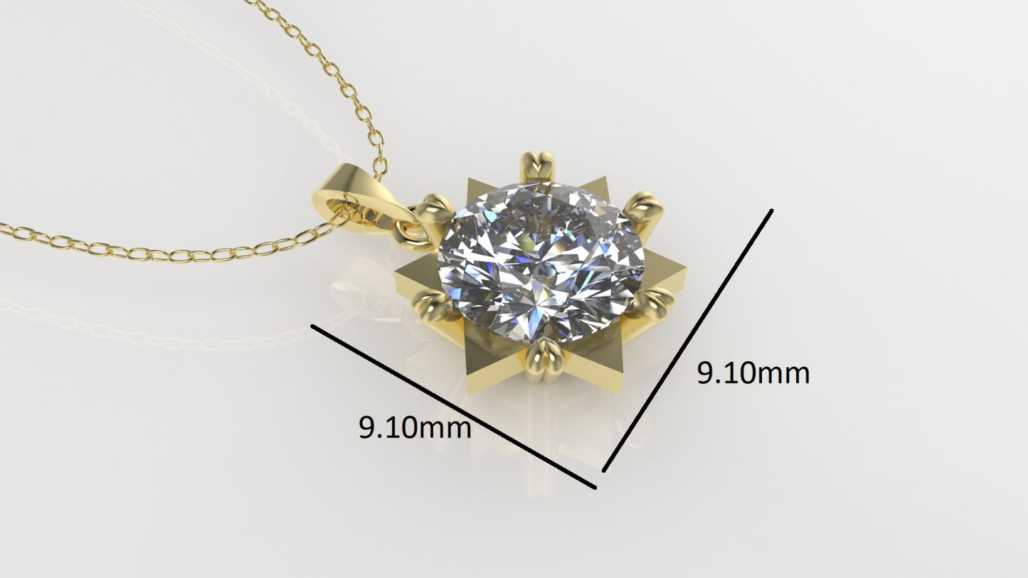14K Pendant with 1 DIAMOND VS1, STT: PRONG