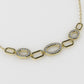 14K Gold Necklace with 43 MOISSANITE, length is 18 inches with chain, STT: Prong